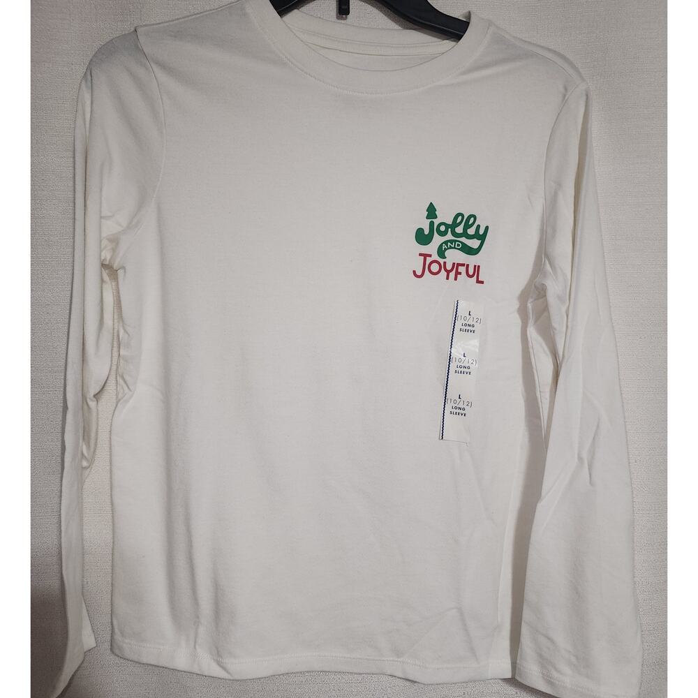jolly and joyful large sleeve shirt 10/12